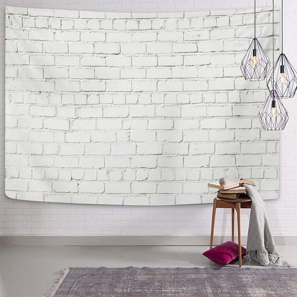Emvency Tapestry Polyester Fabric Print Home Decor 60″L x 80″W, Ivory