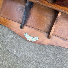 Vintage Dark Wood Wall Hanging Shelf Key Holder Mail Organizer Cottagecore Farm