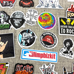 100+ Rock Band Stickers Lot Punk Metal Rock Music Decals For Laptop Guitar Case