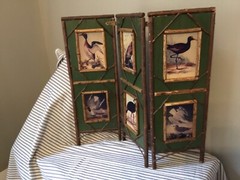 Vintage Rustic TWIG FOLDING TABLETOP SCREEN 24.5 x22.5 shabby Cabin Farmhouse