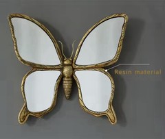 Vintage Butterfly Wall Mirror Ornate Decorative Antique Style Mirror Wall Decor