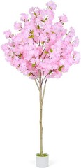 6FT Artificial Cherry Blossom Tree,Tall Fake Flower Tree with Realistic Pink