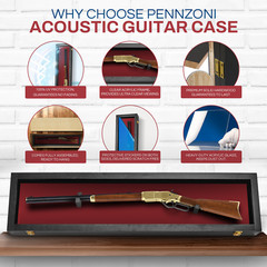 Rifle Gun Display Case Cabinet Wall Rack Replica Airsoft Civil War / USA MADE!