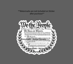 Constitution Sticker Waterproof Decal Bill of Rights We The People USA Gift NEW