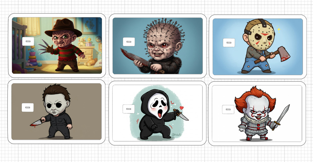 Baby Horror ATM Credit Debit Card Skin Sticker Pennywise Michael Jason Halloween