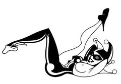 Vinyl Decal Car Truck Sticker Wall Batman Joker – Harley Quinn Laying Down