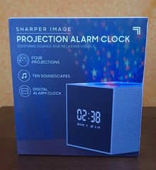 Sharper Image Projection Alarm Clock Soothing Sounds And Relaxing Visuals NIB