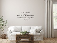 Psalm 118:24 – Scripture Wall Quote Décor Decal