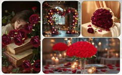 Artificial Royal Blue Roses – 50Pcs Premium Velvet Faux Roses with Long Stems,