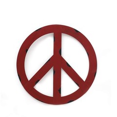 K KILIPES Rustic Metal Treasured Peace Sign Wall Hanging Ornament Home Door D…