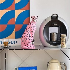 Pink Leopard Statue Home Decor, Modern Resin Cheetah Decorative Sculpture