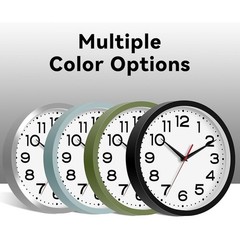 Silent Battery Powered Wall Clock Large Numbers Easy Read Indoor Outdoor New
