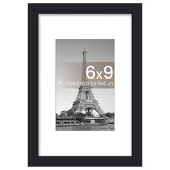 6×9 Picture Frame Display 4×6 with Mat or 6×9 Wall Hanging Picture Frame Home