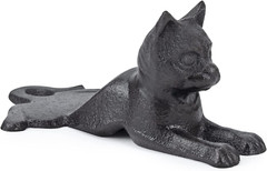 Cast Iron Door Stop Old Vintage Antique Cat Design Decorative Stopper Wedge New