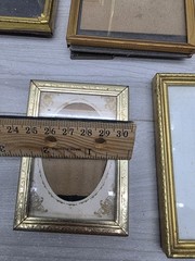 Vintage Picture Frame Lot Of 7 Brass Gold Tone MCM Mixed Varies Ornate PF005