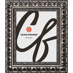 Bravado, 2″ Wide Scratched Silver Picture Frame, Common Sizes 4×5 – 24×36