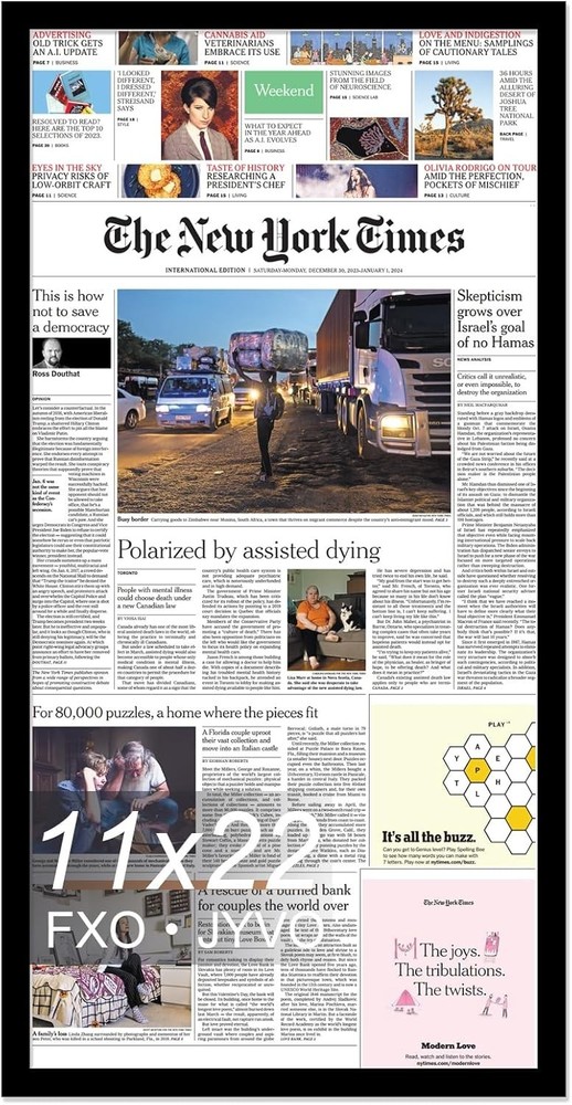 11×22 Newspaper Frame, Display 11 x 22 Inch Newspaper Front Page for Wall, Li