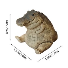 Creative Small Tea Pet Collectible Crocodile Statue for Desktop Tea House Decor