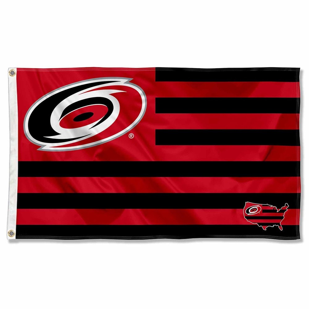 Carolina Hockey Team Patriotic Flag 3×5 ft Hurricanes Wall Decor Banner