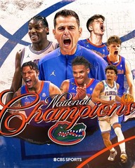Florida Gators National Champions Basketball Poster 2025