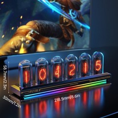 Nixie Tube Clock WiFi SYNC 12/24H No Assembly Required A Retro Gift for Friends