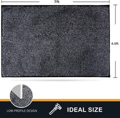 Easy Care Area Rug 4.5ft x 7ft, Non-Slip Washable Entryway Rug, Dog Door Mat,