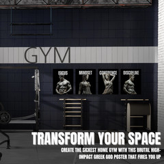 Discipline Focus Mindset Confidence Gym Wall Poster Art Print Home Decor Workout