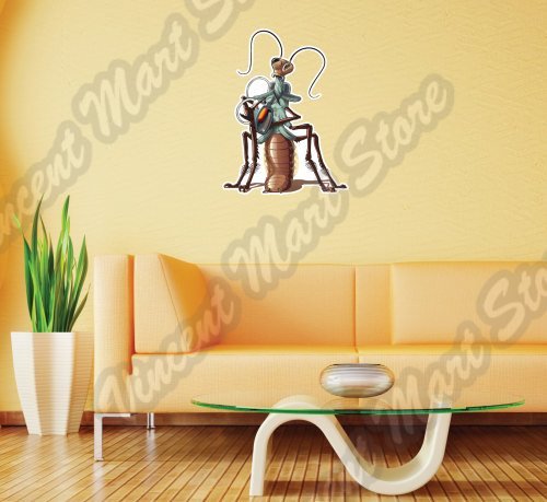 Alien UFO Cockroach Outer Space Bug Wall Sticker Room Interior Decor 18″X25″