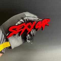 1x «Sexy car» Custom Text 3D Acrylic Car Emblem Badge Multicolor Laser Cut Decal