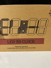 CHKOSDA Rectangular Shape Multipurpose LED 3D Digital Display Wall Clock
