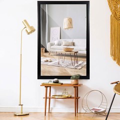 24″x36″ Rectangle Wall Mirror Black Metal Frame For Home and Bathroom Wall Decor