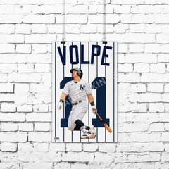 Anthony Volpe New York Yankees Pinstripes Home Jersey Wall Art – 11×17 inches