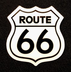 ROUTE 66 STICKER “HISTORICAL” 2 1/2” x 2 1/2”￼THICK & GLOSSY
