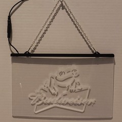 Budweiser Frog LED Sign Bar Pub Man Cave Beer Wall Light Decor