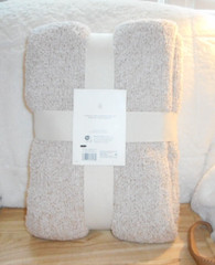 THRESHOLD TAN BEIGE BRWON SOLID SUPER SOFT THROW BLANKET 50″ X 60″ NEW