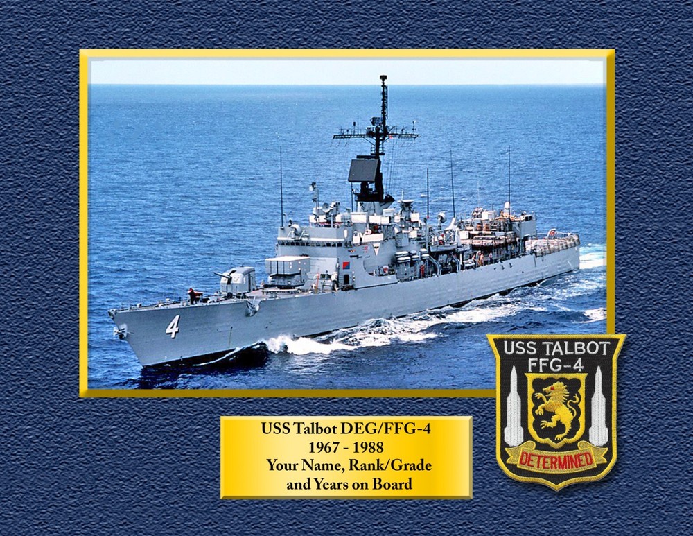 USS Talbot FFG 4 Custom Personalized Print of US Navy Ships Gift