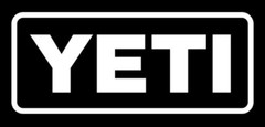 YETI Logo Brand Sticker Black | Adhesive | Matte finish, 4″X2″