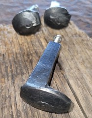 2 Rustic Railroad Spike Coat Hooks, Patio, Laundry, Barn, Tack Decorative Towel