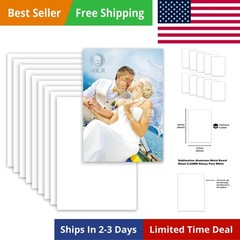10 Pieces 8×12 inch Sublimation Blanks Aluminum Metal Board Glossy Pure White…