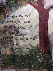 Collections Etc Throw Blanket Polyester and Cotton Religious Quote 62″ x 46″