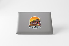 Cadillac Ranch Texas Sticker Decal Vinyl Die-Cut Symbolic Landmark Design