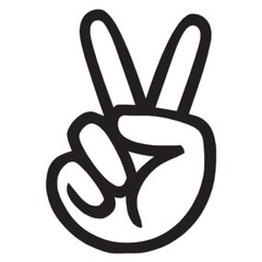 Peace Sign Hand – Vinyl Decal Sticker – Multiple Color & Sizes – ebn511