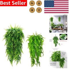 Fake Ivy Fern Vibrant Hanging UV Protected Garden Wall Patio Decor Wedding 2 Pcs