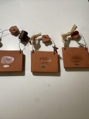 3pc Sandra Magsamen For Silvestri Blossom Dream Imagine Hanging Ornament Sign