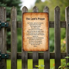 Lord’s Prayer Metal Wall Sign Religious Decor