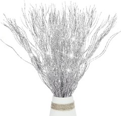 10 PCS Glitter Christmas Picks Sprays Sparkle Curly Ting Branches Decorative
