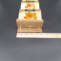 Vintage Wall Mount Key & Letter Holder Organizer 3-Tier Mail Sorter Fruit Decor