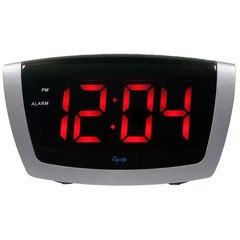 7.25 In. X 3.9 In. Red LED Alarm Clock with HI/LO Dimmer