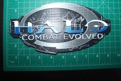 Halo Combat Evolved 3D printed Logo Sign Wall Desk Shelf Art