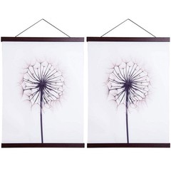 2 Pack Magnetic Poster Hanger Frame, 28×22 28×40 28×29 Light Wood Wooden Magn…